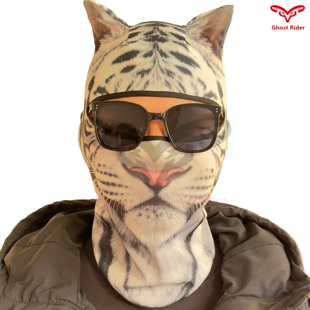 

Мотоциклетная маска-балаклава с защитой от солнца и ветра, с рисунком животных