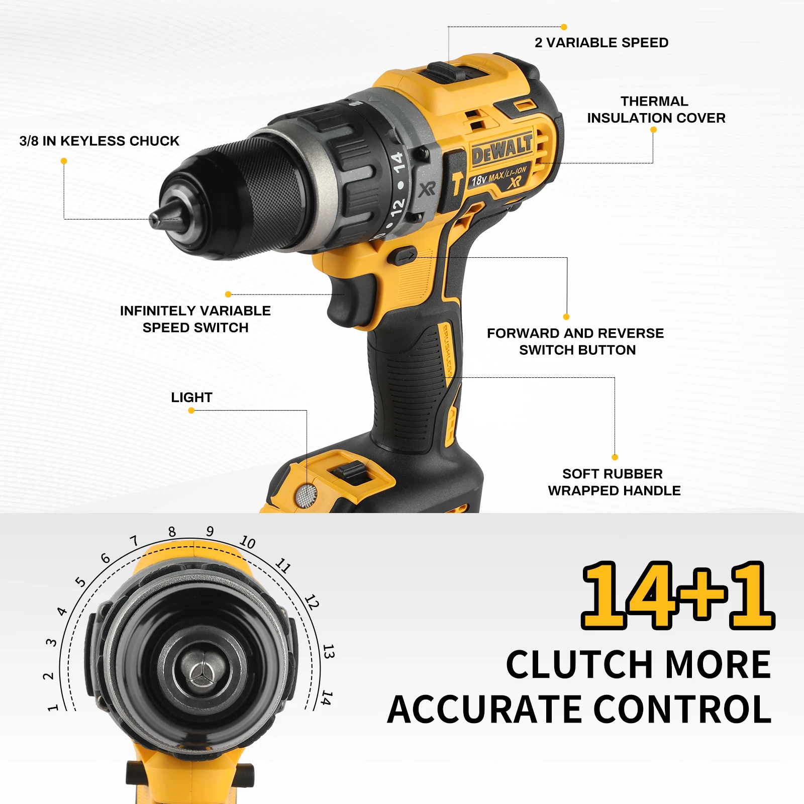 디월트 796 20V 브러시리스 전동 고토크, 고출력 휴대용 임팩트 드라이버는 다양한 작업 요구를 충족할 수 있습니다.