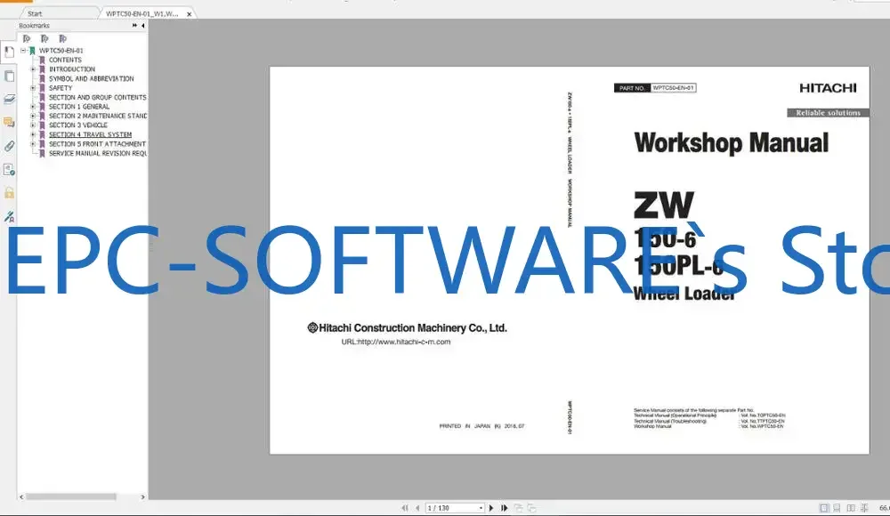

EPC-SOFTWARE Hitachi 2020 Full DVD 20.6GB Workshop Manual,Technical Manual and Wiring Diagram