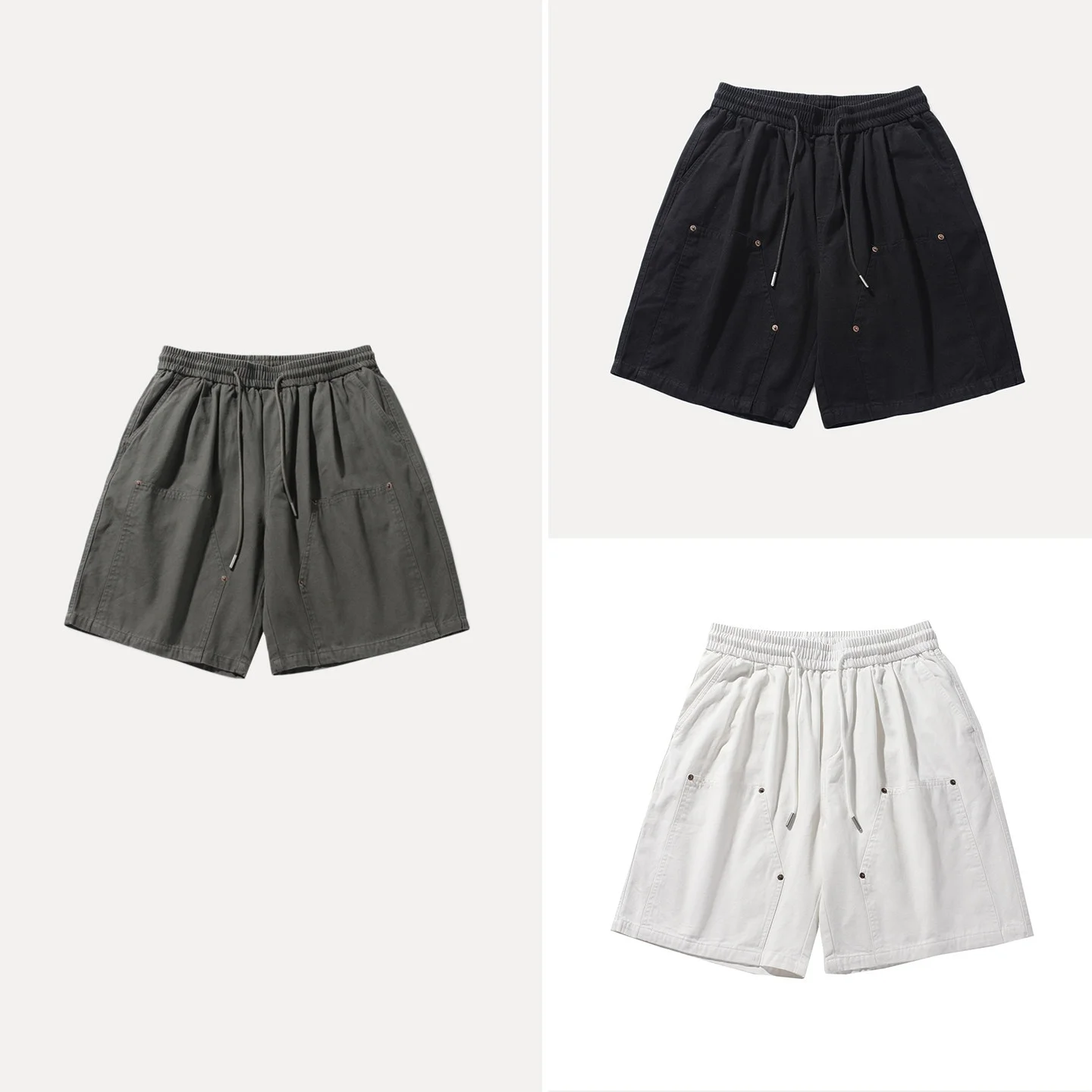 

Men's Fashionable Personality Pure Color Comfortable Workwear Shorts 2026 New Summer Versatile Simple Color Daily Shorts