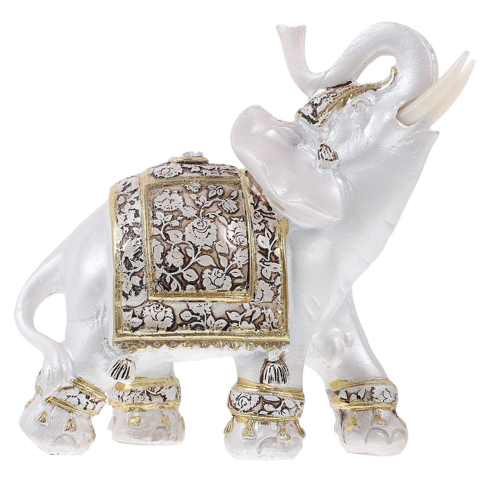 

Elephant Ornament Resin Couple Sculpture Creative Desktop Decoration 13.5 X 6.5 X 14Cm Indoor Home Office Resin Elephants Decor