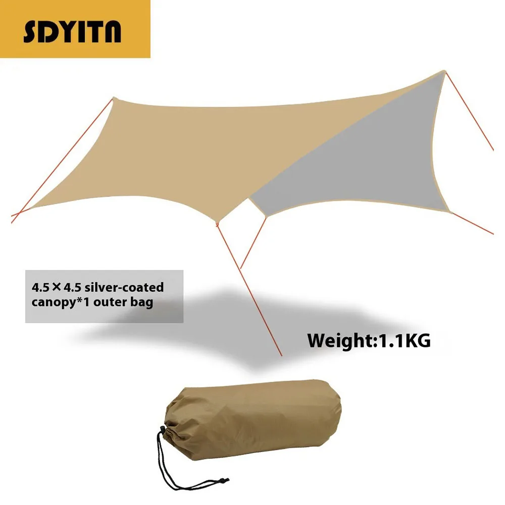 

Portable Specialized TC Cotton Sun Shelter for Camping Outdoor Activities Large Sunshade Tent for Campsite Leisure Picnic