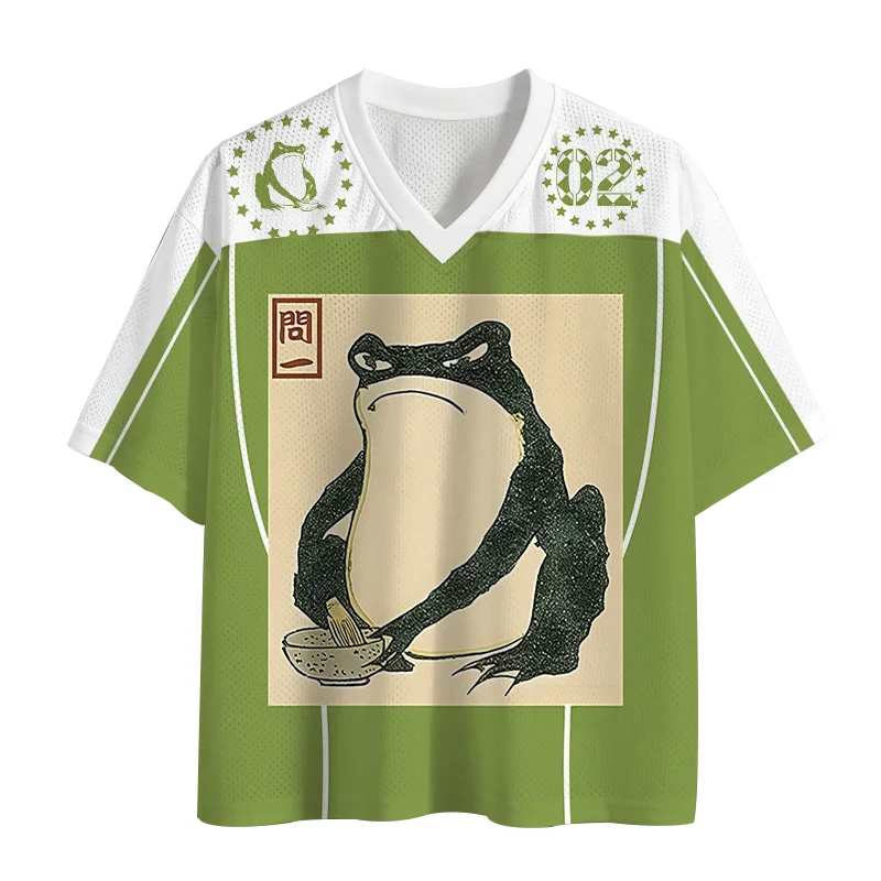 New Running Sports T-shirt,Fast Drying Sports Short Sleeves,Upgraded Fabric, Mesh Knitted Fabric, Fun Frog Breathable Sportswear
