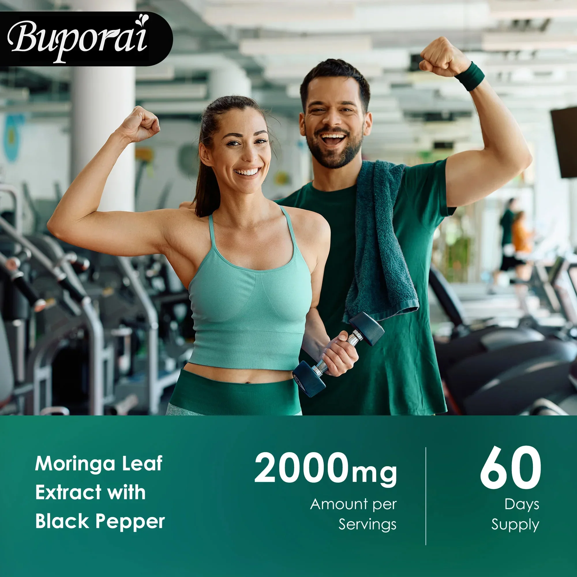 Moringa Leaf Capsules - It Helps Promote Energy Metabolism and Detoxification, Antioxidant, and Strengthens The Immune System