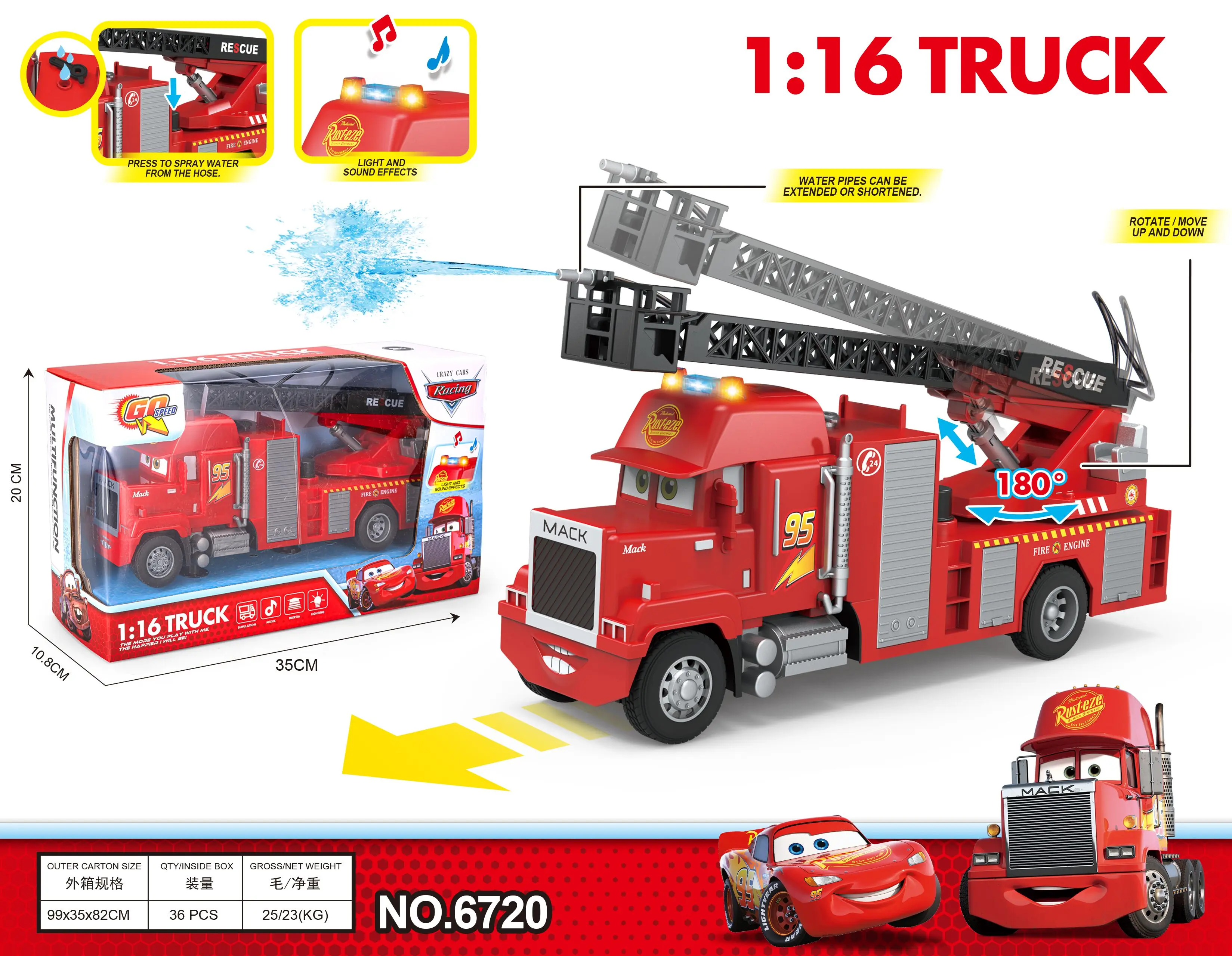 

Металлическая модель автомобиля Disney Pixar Toy Story: Болид Лайтнионг Маккейн, Джексон Сторм, Мак, дядя Трак — коллекционная игрушка для детей, подарок