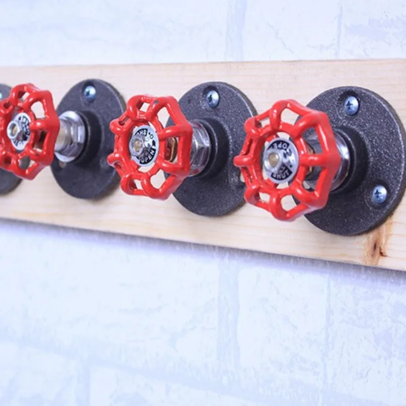 Vintage Industrial Pipe Coat Hook Rack Heavy Duty Rustic Clothing Towel Rack Towel Holder for Bathroom Living Room Kitchen Home
