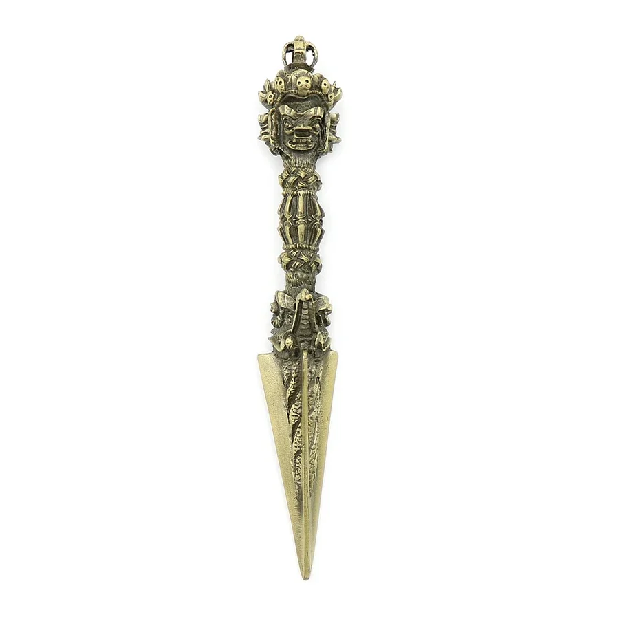 1Pc Tibetan Buddhist Three-sided Phurpa with Base Dorje Amulet Pendant Gift
