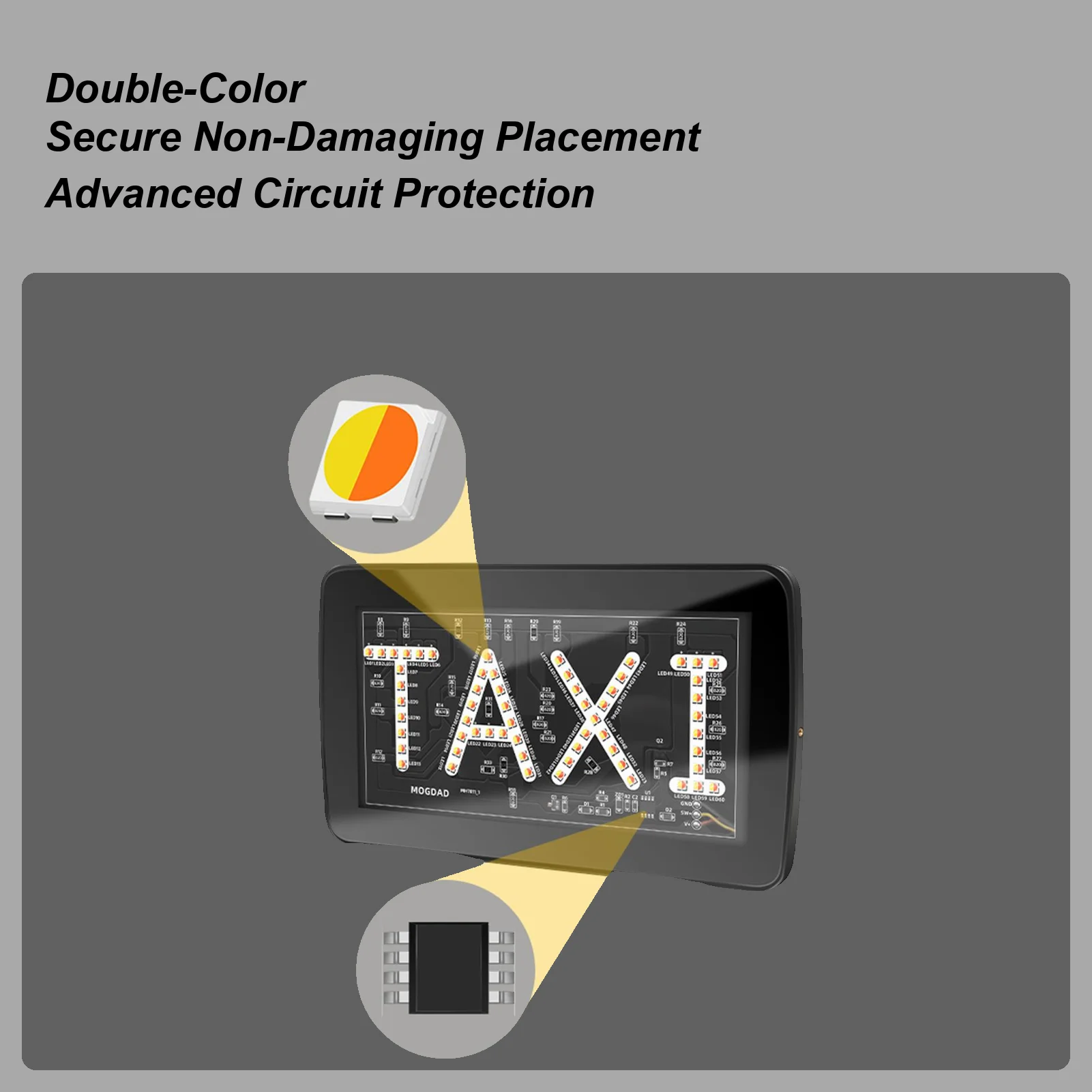 

Taxi Light 12V Taxi Night Light High-Brightness Anti-Slip Panel Display Suction Cup Indicator For Windshield Dashboard Garage
