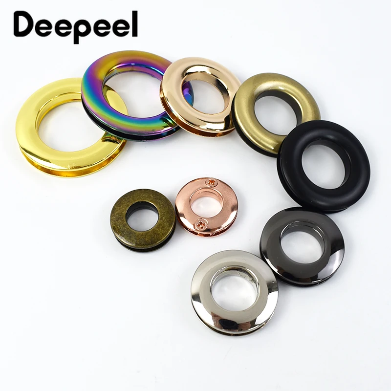 4/10Pcs Deepeel 10-25mm Metal O Ring Eyelet Buckle Screw Grommet Handbag Connect Clasp Bag Strap Belt Craft DIY Bags Accessories