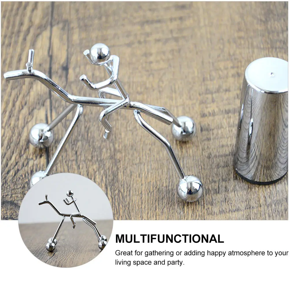 

Balance Ball Iron Tumbler Desktop Decoration Home Office Swinging Ornament Creative Art Craft Gift Balance Ball