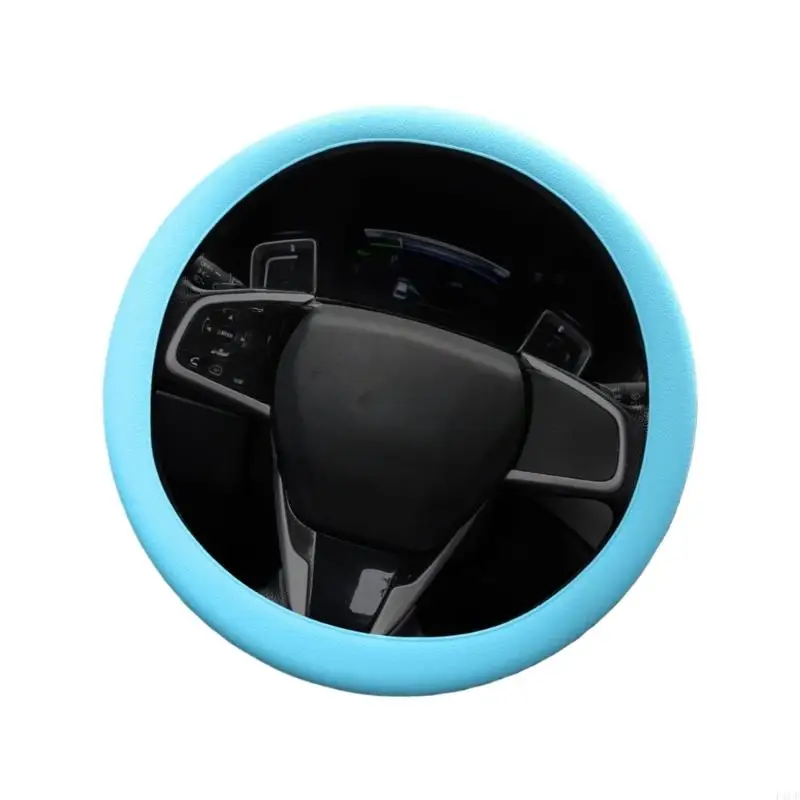 F1CF Breathable Antislip Steering Wheel Cover Silicone Design Ergonomic Curved Edges Universal For 32cm-40cm