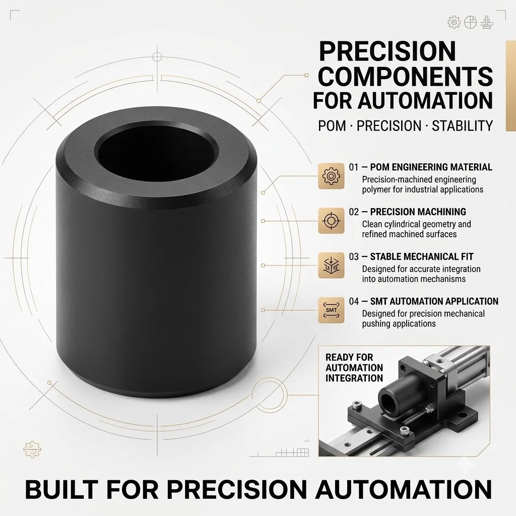 YGTITAN POM Pneumatic Cylinder Push Head, Threaded Push Tip, Acetal Engineering Plastic, Industrial Automation Equipment