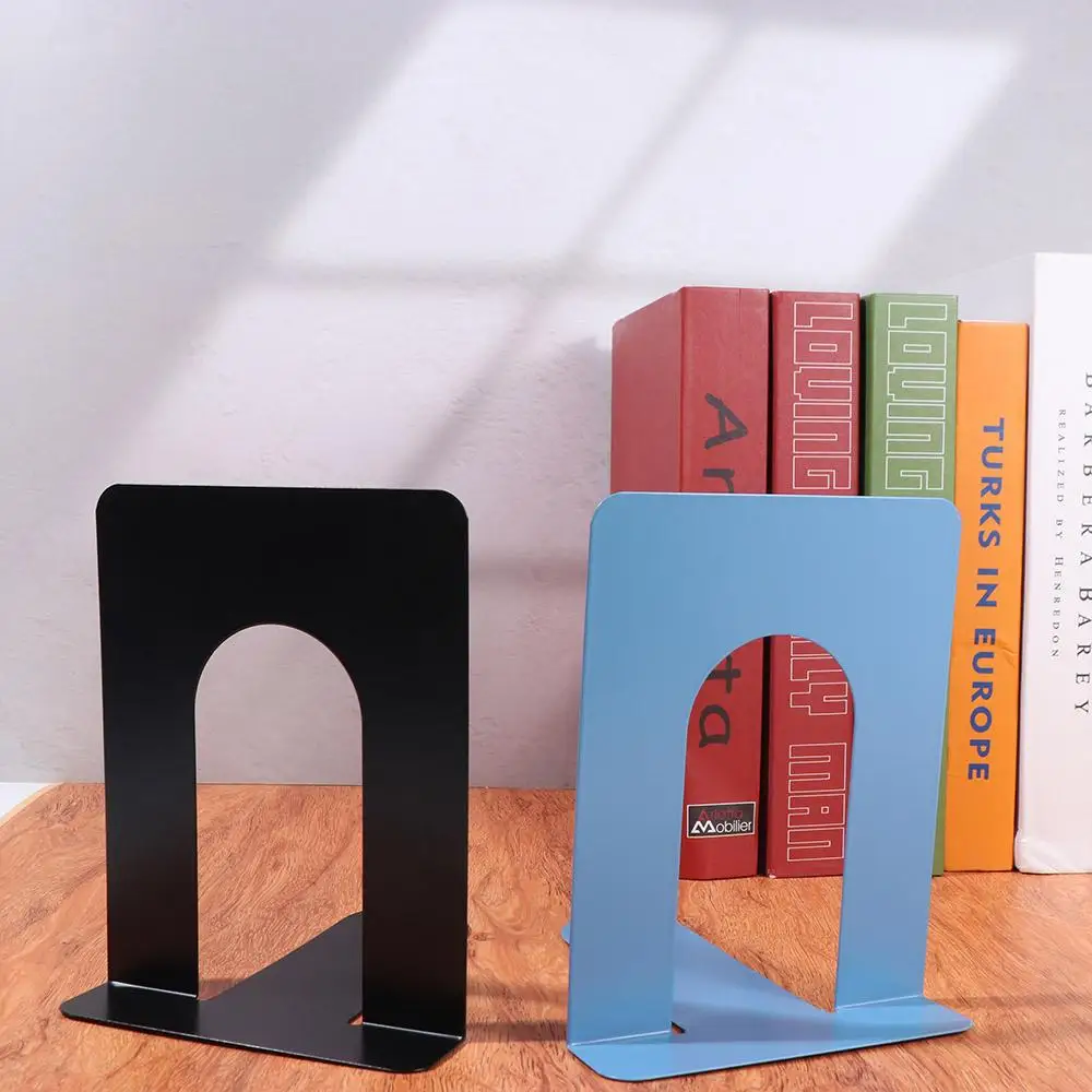 Book Holder L-shaped Desk Bookends INS Durable Iron Book Stand Simple Display Book Support Rack Magazine