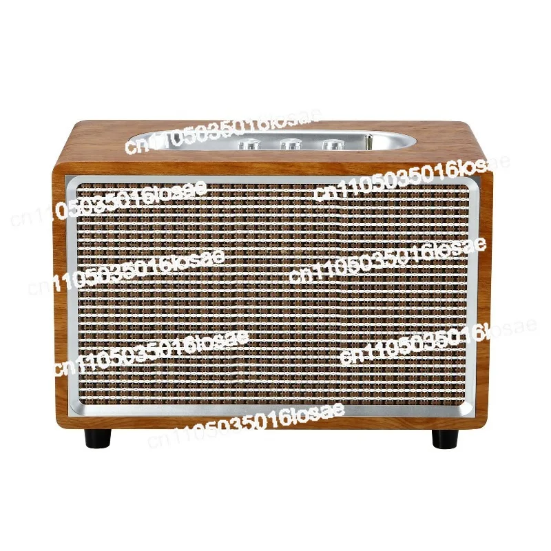 

2025 New Retro Bluetooth Speaker Heavy Subwoofer Home Computer Mobile Phone Stereo Wooden Card Multi-function