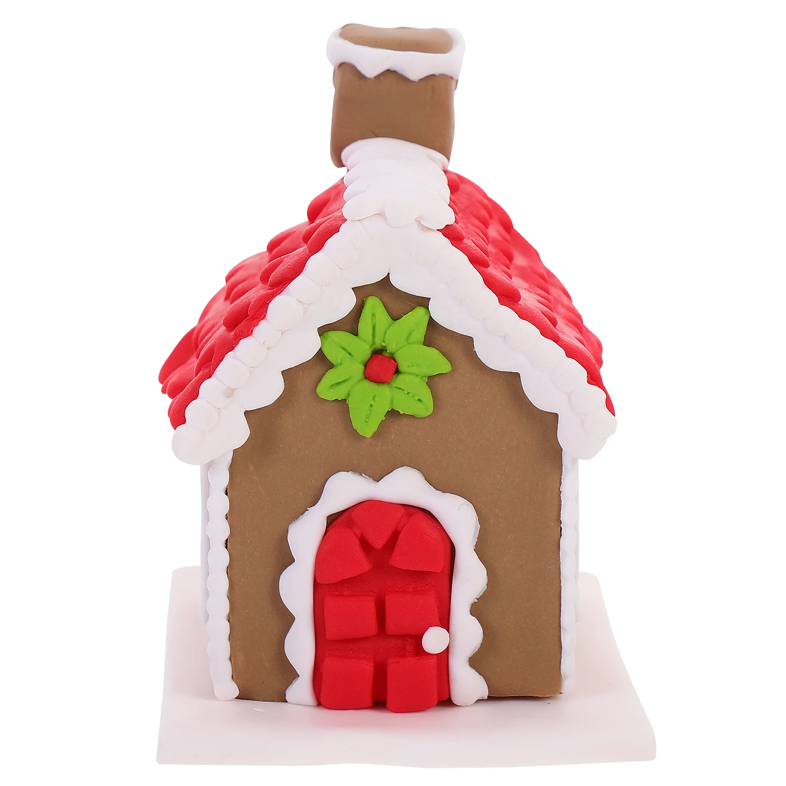 1Pcs Gingerbread Decoration Polymer Clay Christmas Ornament Xmas Candy Desktop Decor Cake Topper Festival Party
