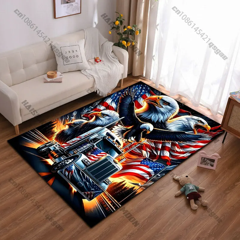 Patriotism strength freedom transportation carpet Yoga living room room decor children's crawling mat doormat area rug
