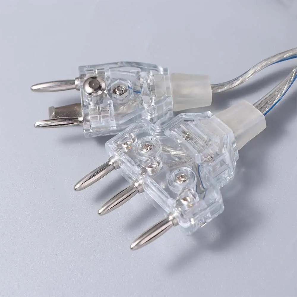 Cables transparentes para el cuerpo de esgrima, conector de máscara de acero inoxidable, Cable corporal Epee, línea manual, cables de lámina de esgrima flexibles