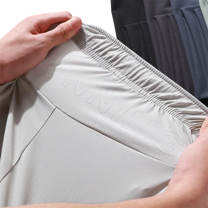 

Outdoor Laser Breathable Hole Summer Men's Lightweight Elastic 3D Tailored Sports Casual Pants Straight Leg Long Faion Urban