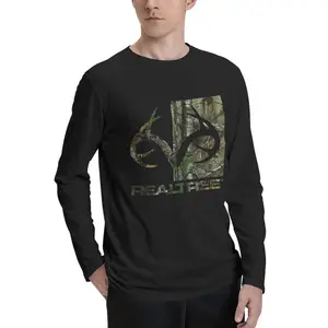 Realtree American Deer Buck Logo Jagd Camo Langarm T-Shirt T-Shirt T-Shirt Single Vintage Beste Qualität 12 Hauptverkauf Royal Shirt - №12