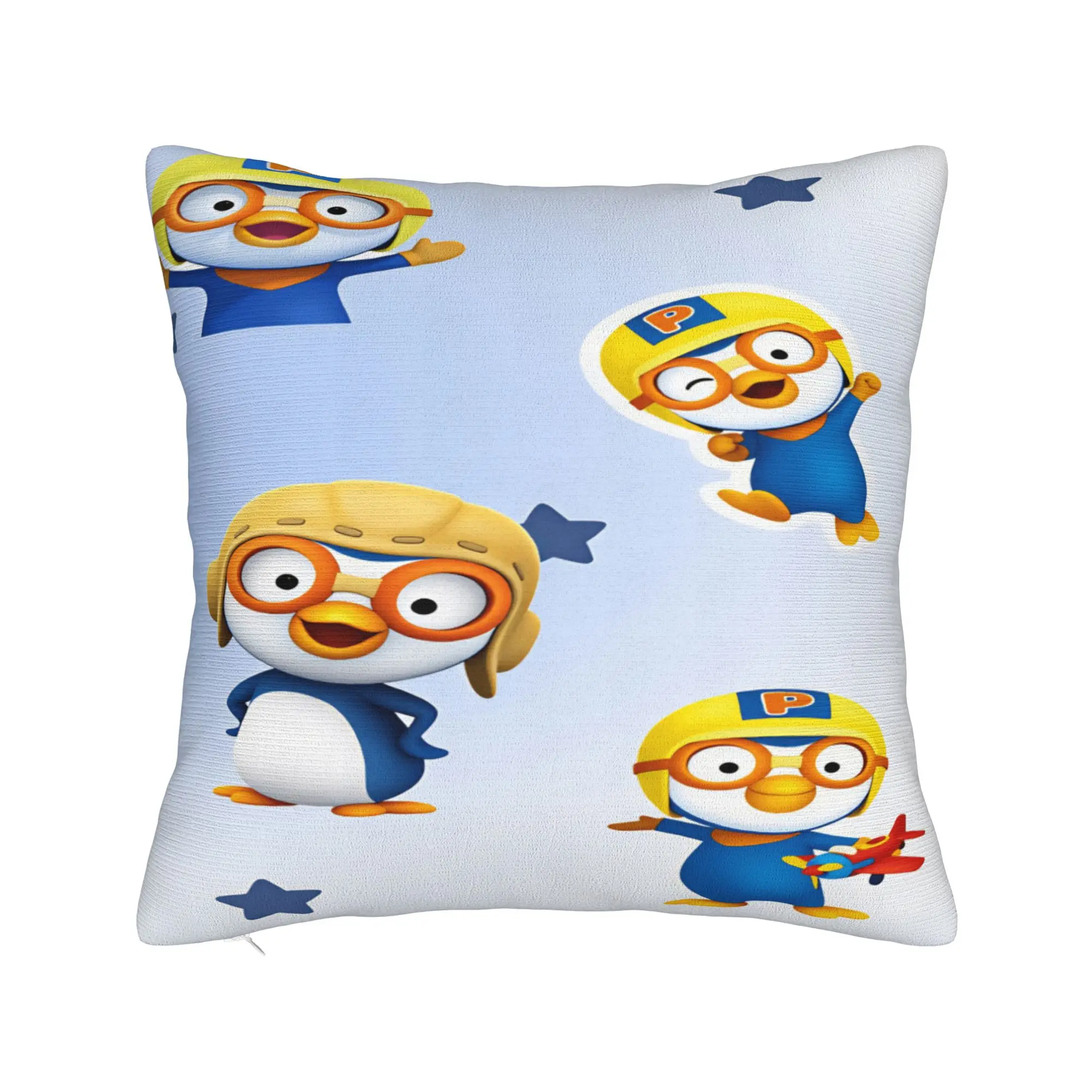 Cartoon P-PororoS Pillowcases  Funny Pillow Case For Living Room Bed Chair Comfy Pillow Cover