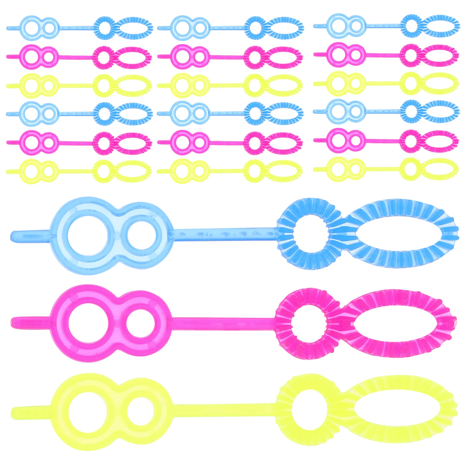 100-teiliges Seifenblasen-Maker-Set, langlebige Kunststoffstäbe, für Kinder, Spaß, Spielzeit, glattes Design, leicht zu greifen, Outdoor-Aktivität, zufällige Farbe