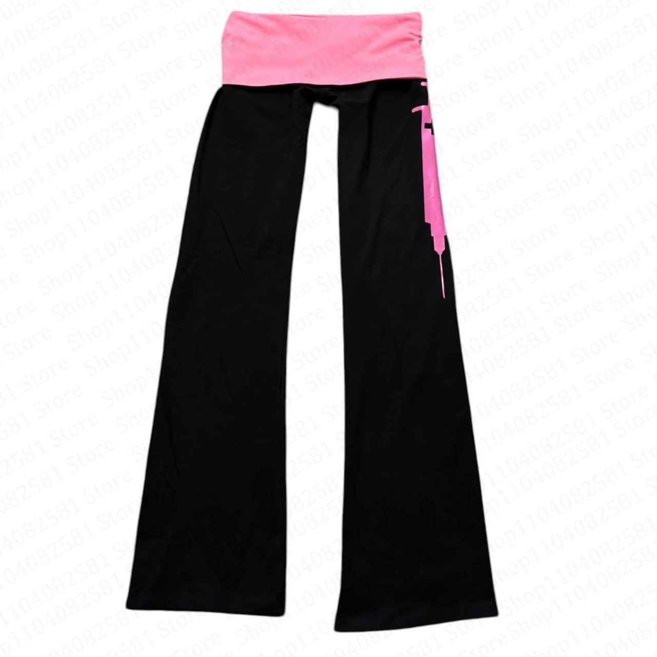 Aesthetic Fashion Geometric Printed Y2K Pants Punk Rock Style Comfortable Wide Leg Pants Gothic Retro Casual Women's Style emo