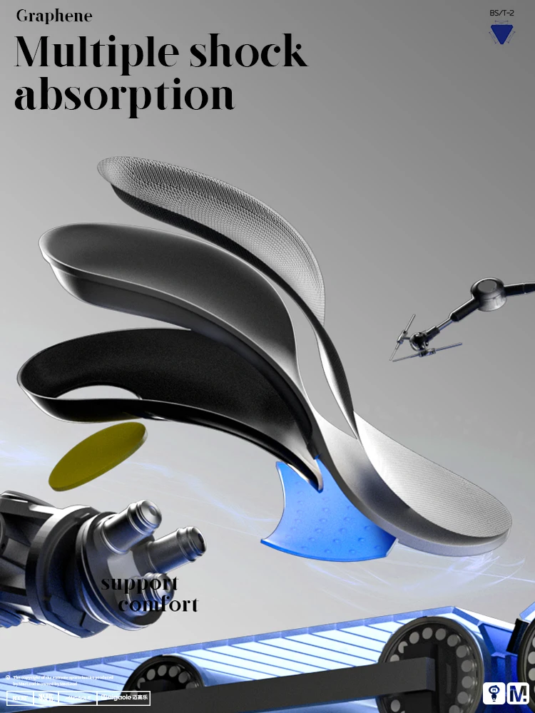 Maigaole Graphene Corrective Insole Transverse Arch Collapse Arch Flat Support Insole Tpu Reinforced Stable