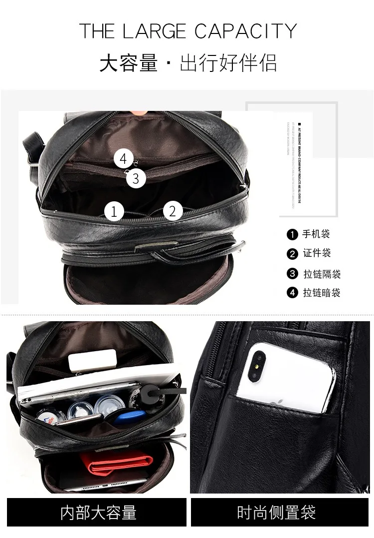 2026 New Style Pu Leather Bag, Trendy Women's Backpack, Lightweight Casual Student School Bag, Versatile Commuter Travel Bag
