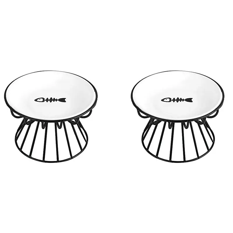 

Миски для кошек HLZS-2X, приподнятые миски для кошек, миска для кошек на металлической подставке, станция для подачи воды или корма для домашних животных