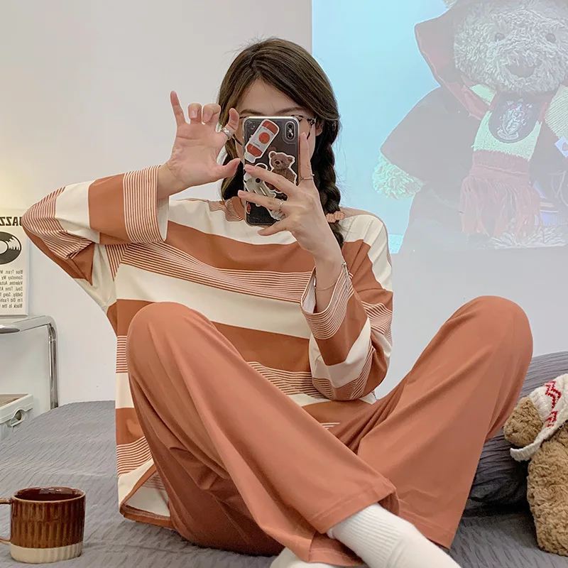 yasuk-spring-autumn-women's-casual-soft-irregular-striped-round-neck-sleeveless-home-clothes-sleepwear-comfortable-underwear