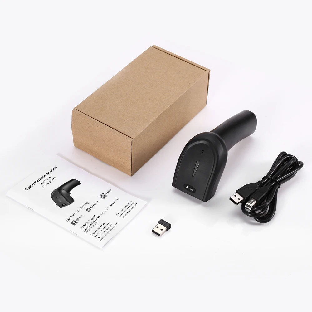 Imagem -06 - Eyoyo-wireless Handheld Barcode Scanner Leitor de Código de Barras Ccd com Fio Usb Pdf417 Data Matrix para Android Ios Win Ey006s 2.4g 2d qr