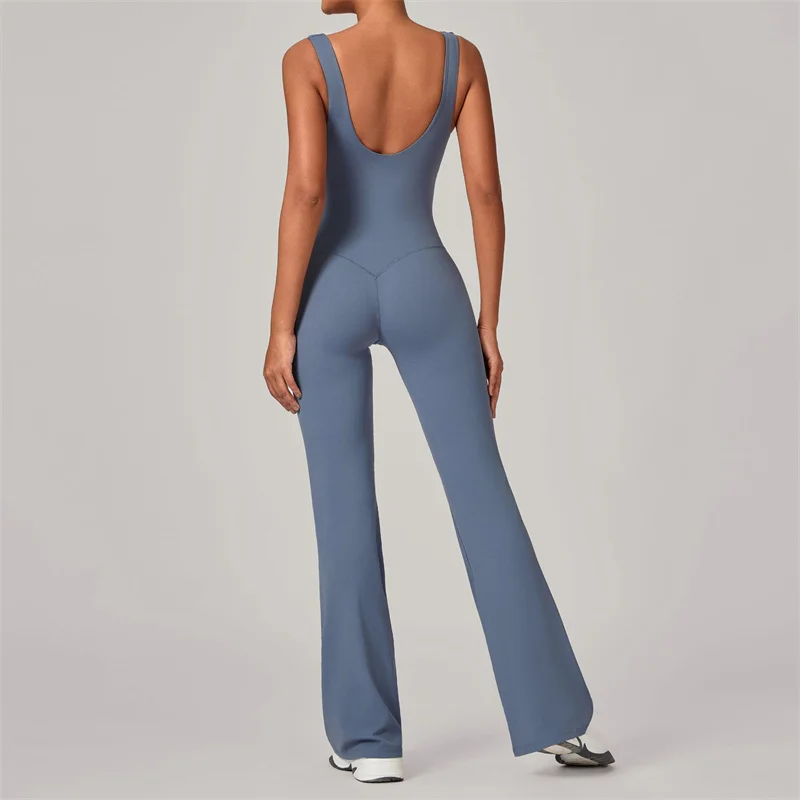 TRY TO BN Sport Flare Overall Yoga Hohe Festigkeit Sportswear Fitness Workout Body Ein Stück Laufhose Gym Frau Kleidung