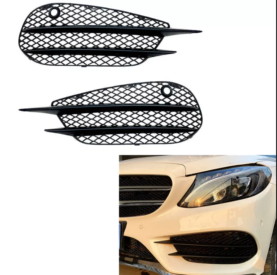 

2058852523 2058854023 Черный передний бампер, противотуманная фара, нижняя крышка решетки для Mercedes Benz W205 2015-2018