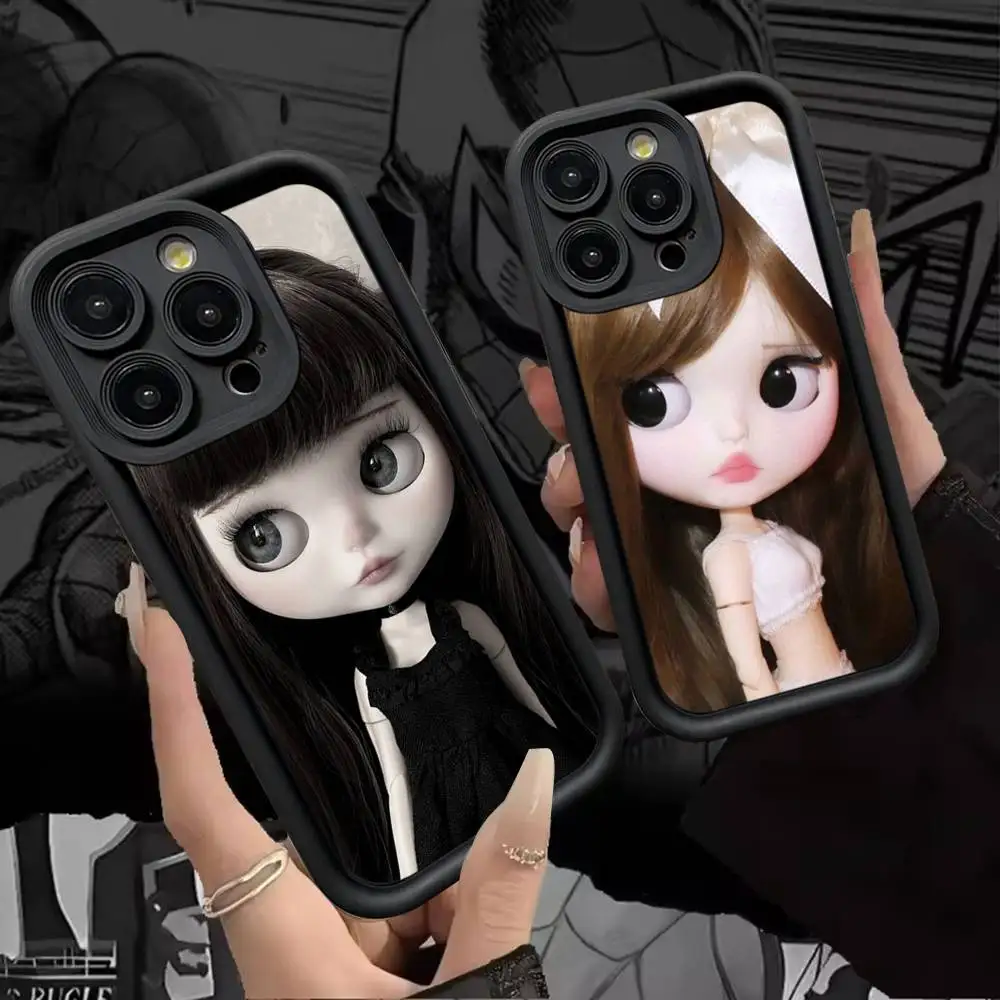 Bl-ytheS لطيف دمية تصميم الأزياء جراب هاتف آيفون 17 16 15 14 13 12 11 برو ماكس زائد سيليكون للصدمات