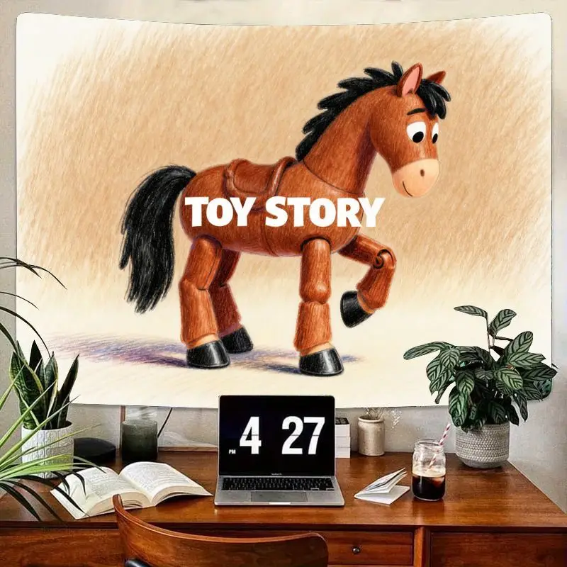 

1 шт. Disney Pixar Toy Story Bullseye полиэстеровый гобелен, настенное искусство с героями мультфильмов для декора детской спальни, гостиной, подарок фанатам кино
