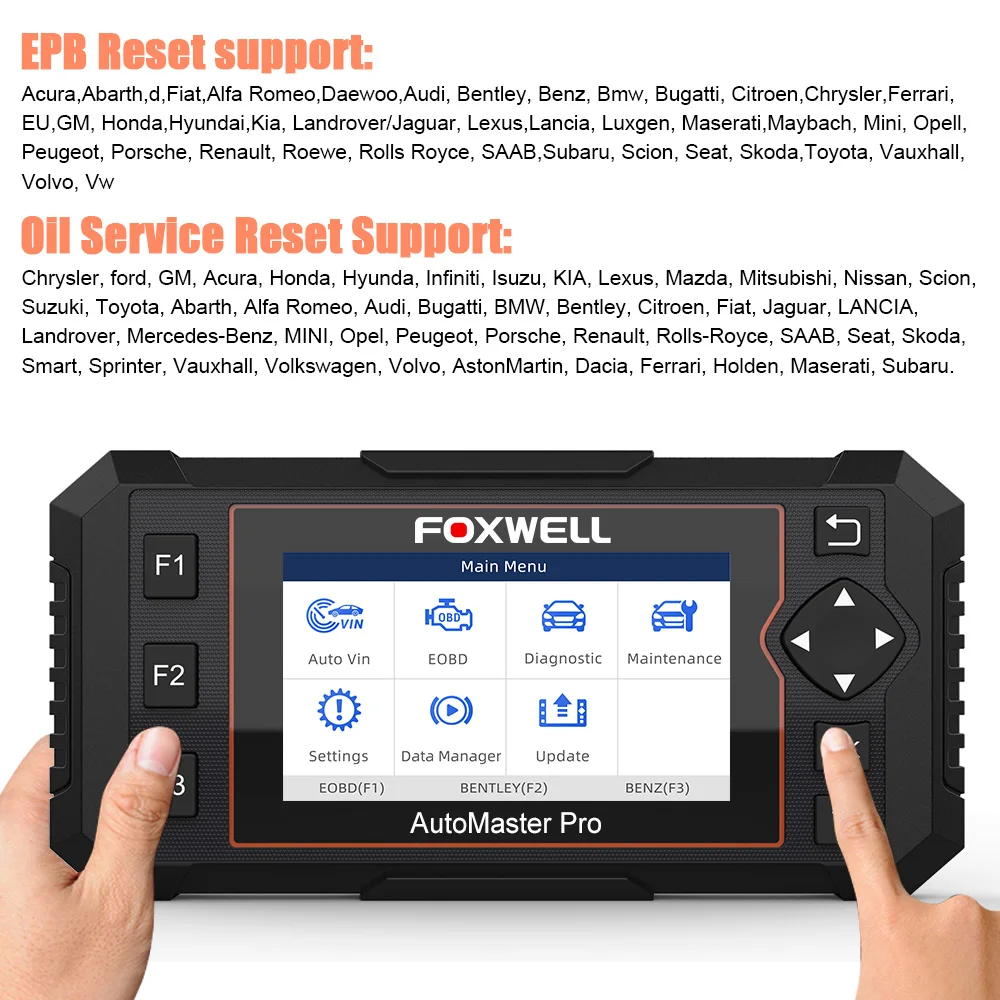 Foxwell-NT614 elite obd2スキャナー,5つのリセット,コードリーダー,スキャンツール,abs,srs,エンジントランスミッション,バッテリーテスト