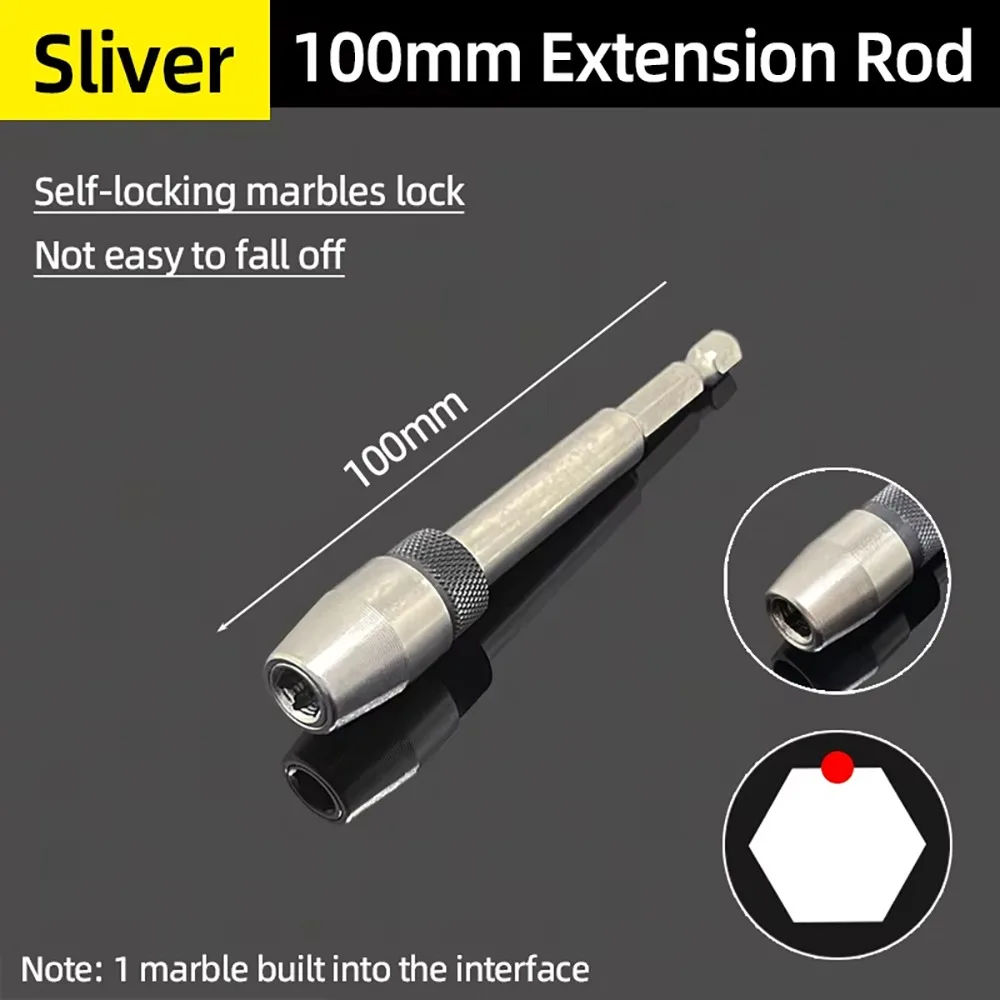 

1Pcs 100/150/300mm Screwdriver Bit Holder Extended Magnetlc Self-locking Extension Rod Quick Release 1/4 Inch Hex