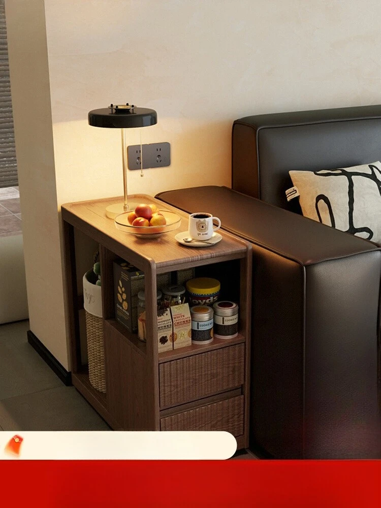 

Боковой шкаф для дивана из массива дерева, узкий шкаф с колесиками, журнальный столик, шкафчик для хранения вещей, передвижной боковой шкаф для дивана для гостиной