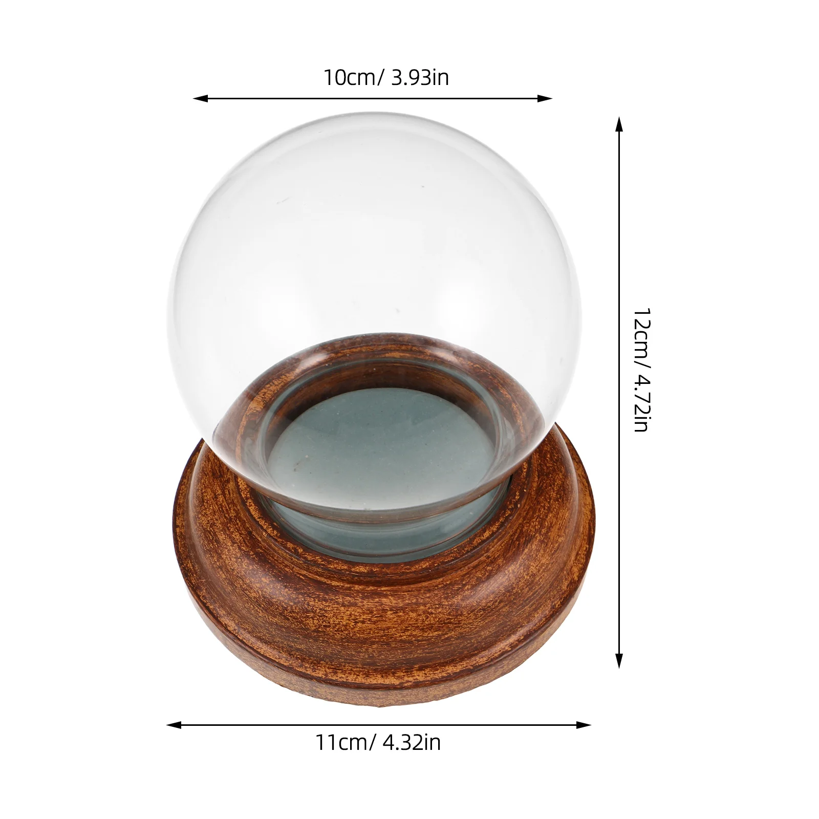 Empty Snow Globe DIY Craft Kit Clear Glass Dome for Creative Projects and Seasonal Decor Small Glass Dome with Base