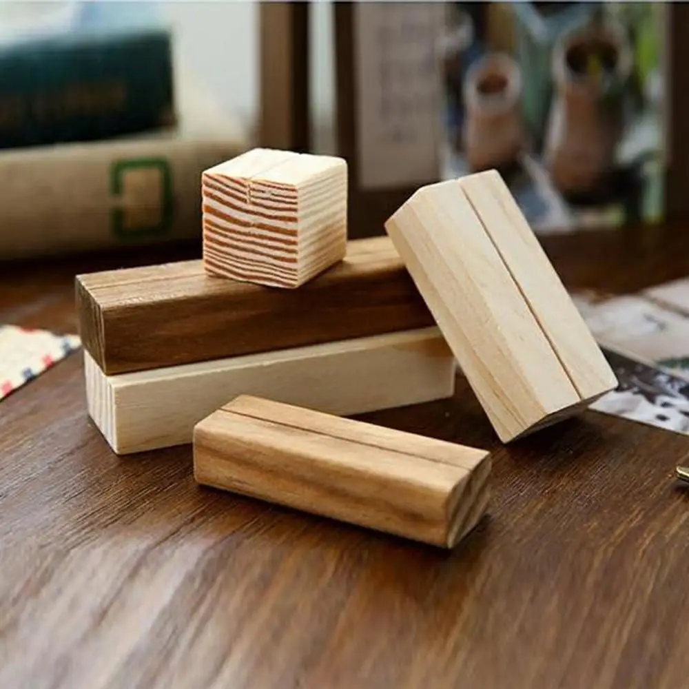 Photo Picture Events Wooden Table Number Elegant Sign Note Holder Place Card Holder Decoration Display Stand
