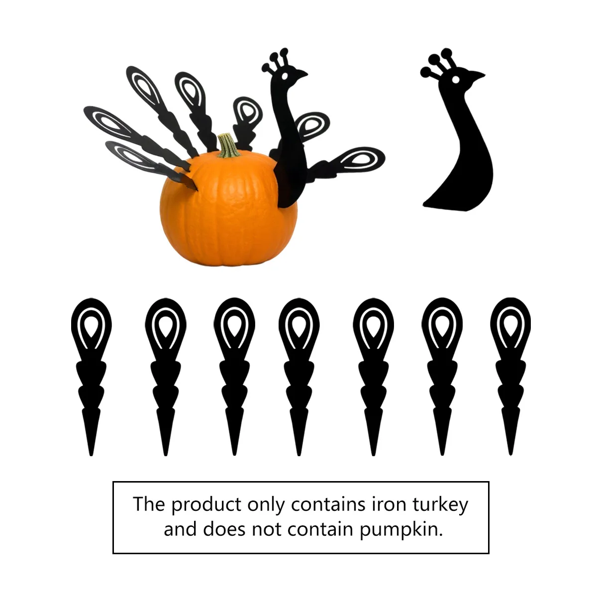 

‌DIY Iron Turkey & Pumpkin Ornaments - Thanksgiving Home Decor with Metal Cutouts for Wall & Tabletop‌