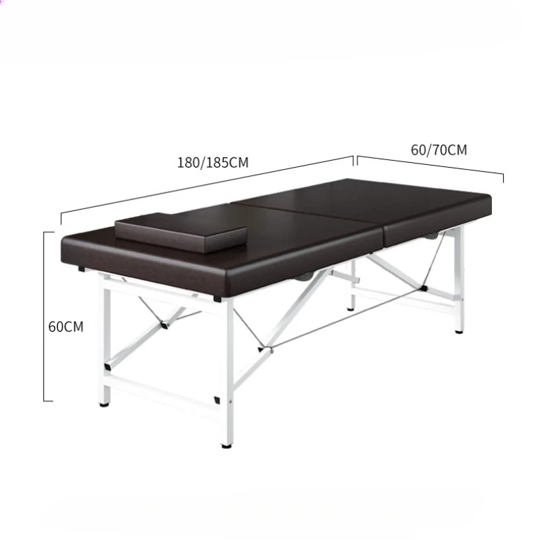 Cama plegable para masaje de belleza, cama portátil de Metal para fisioterapia, tatuaje especial, baño, Pliant iluminado, muebles de salón, WZ50MB