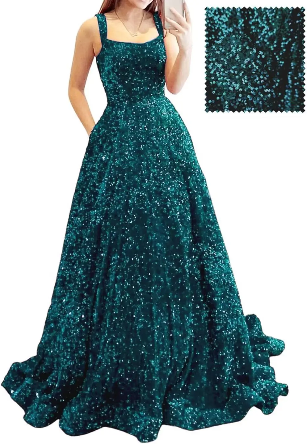 

Длинные вечерние платья А-силуэта с карманами, бархатные, с пайетками, для торжественных мероприятий, свадеб и вечеринок, роскошное платье