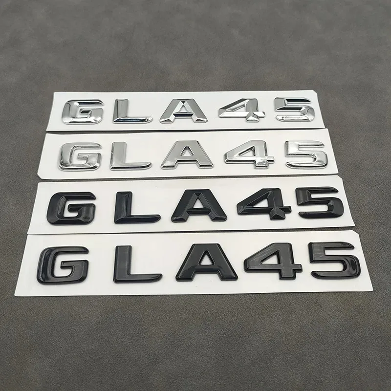 

3D ABS Chrome Bright black GLA45 Logo Car Trunk Letters Emblem Badge Sticker For Mercedes Benz GLA45 W156 X156 H547 Accessories