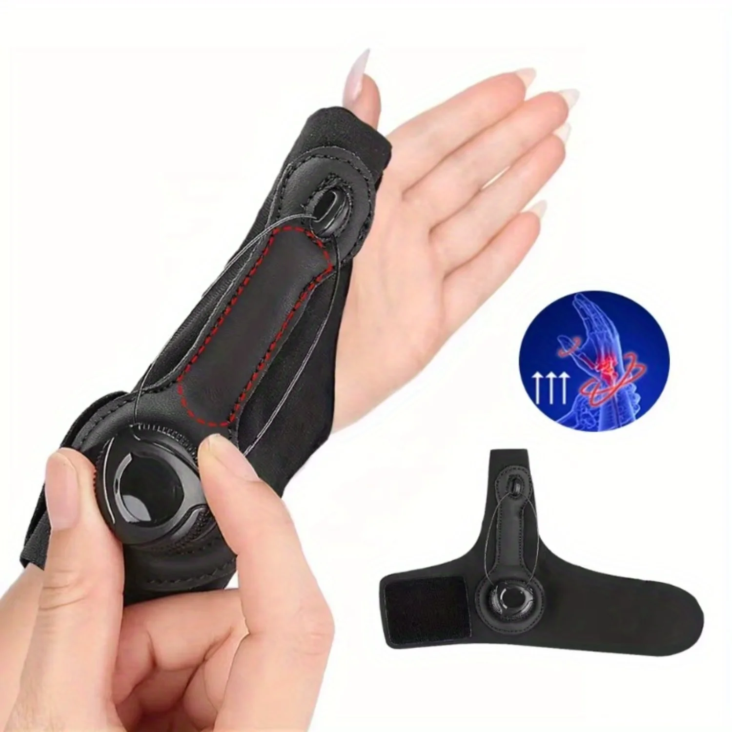 Adjustable Thumb Stabilizer Brace - Customizable Support for Wrist, Elastic Thumb Guard, Relieves Carpal Tunnel, Tendon Sheath S