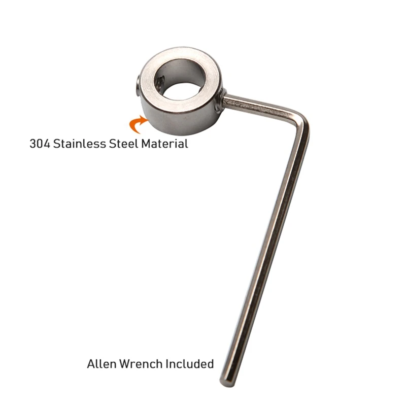 8PCS Set Adjustable Positioner Limit Ring Hex Wrench Tighten The Stopper Set Screws Woodworking Tool Stainless Steel