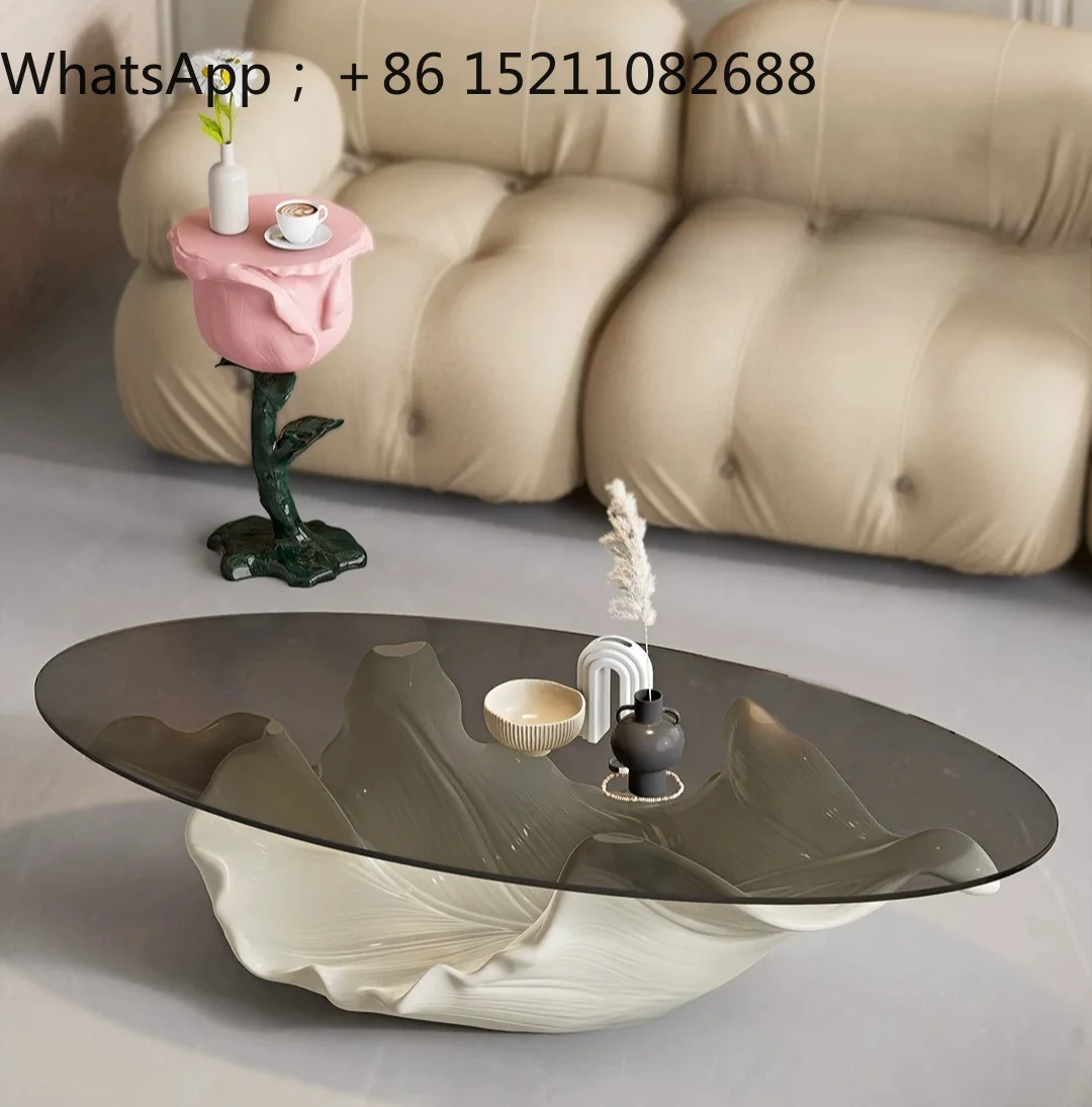 SCY small apartment coffee table high-end art light luxury high-end coffee table creative coffee table