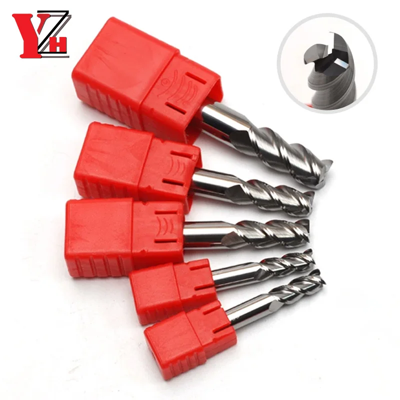 HRC55 Aluminum Corner Radius End Mill CNC 3 Flute Milling Tools Tungsten Steel 2R0.5 3R0.5 4R0.5 5R0.5 6R0.5 8R0.5 10R0.5 12R0.5