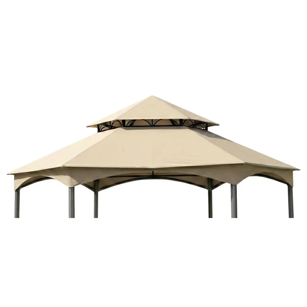 Durable 350 Replacement Canopy Top Compatible with Southbay Hexagon 12 x 12 Gazebo Models LGZ793PSTA, A111005500 Beige