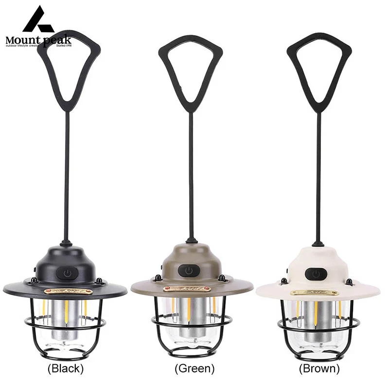 mount peak outdoor retro small chandelier, camping site lamp, atmosphere lamp, USB charging tent lamp, LED camping chandelier